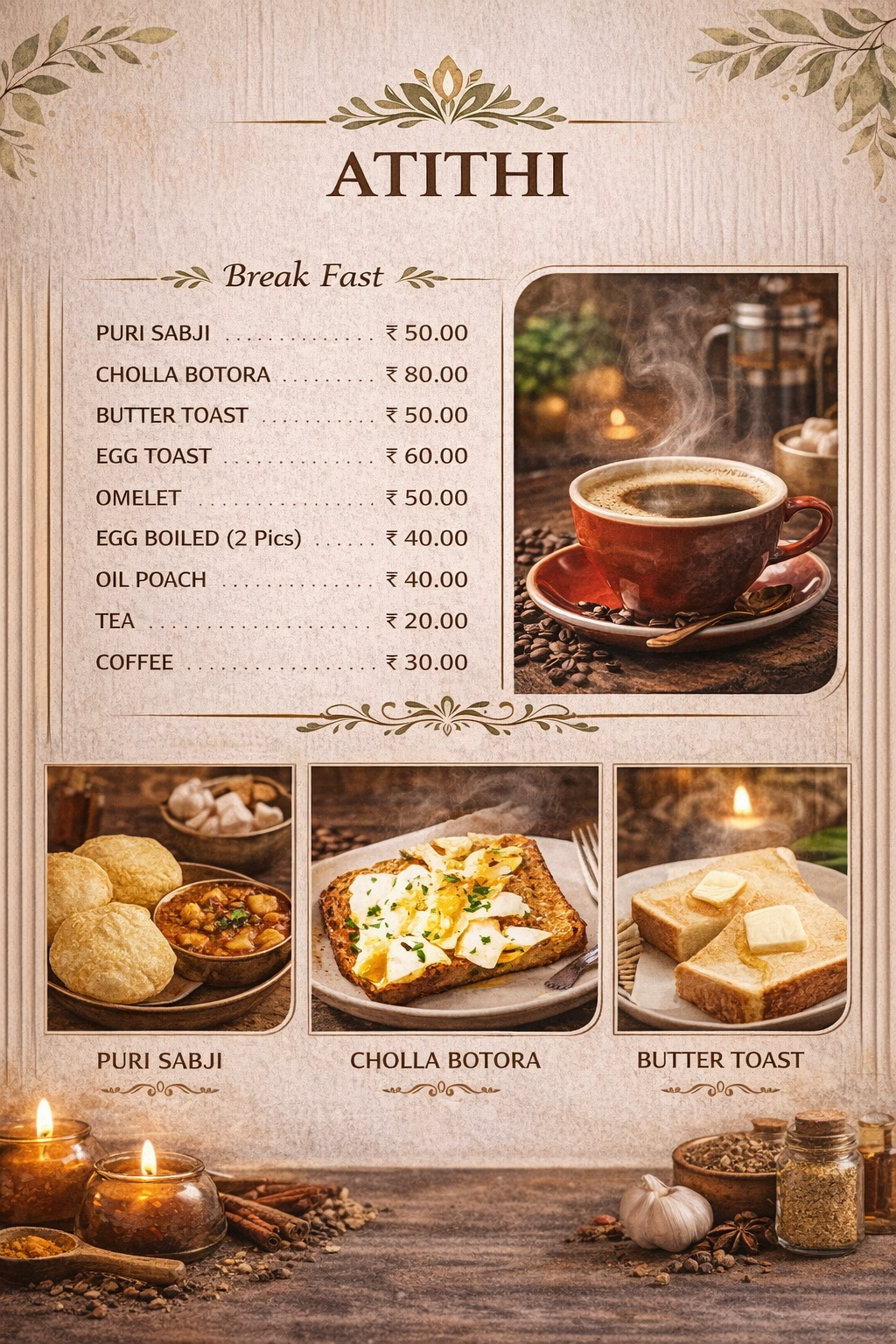 Atithi Menu Card Page 5